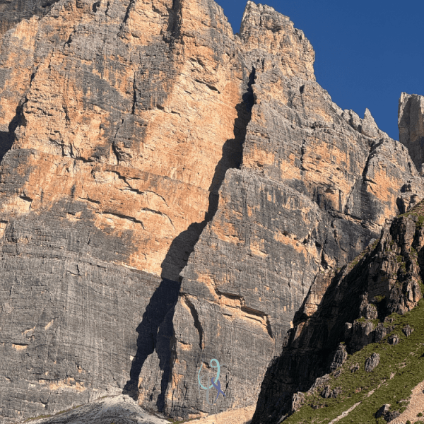 Tofana di Rozes: il primo spigolo di Alverà e&nbsp;Pompanin