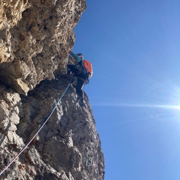 Prima o poi… ed ecco la salita della via&nbsp;Vinatzer